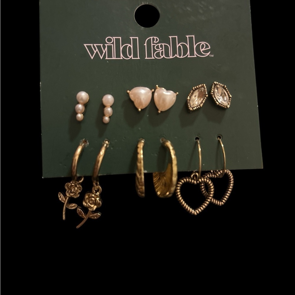 Wild Fable Gold and Pearl Earring Collection